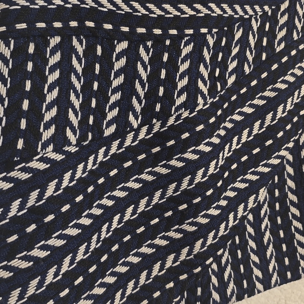 Haute Rogue Susan Geometric Mini Skirt Women's Sz. M asymmetrical Front overlay - Picture 6 of 13